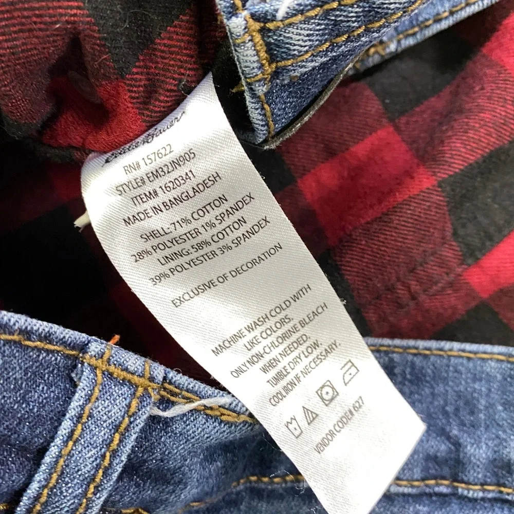 Eddie Bauer Flannel Lined Jeans Mens 38x32 Heritage Cotton Stretch Straight Blue